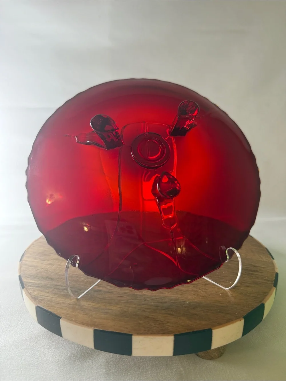 Art Glass 3-Footed Flared Bonbon/Candy Dish
